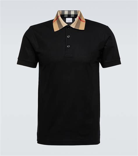 burberry men polo shirt black replica|Burberry Polo Shirts for Men .